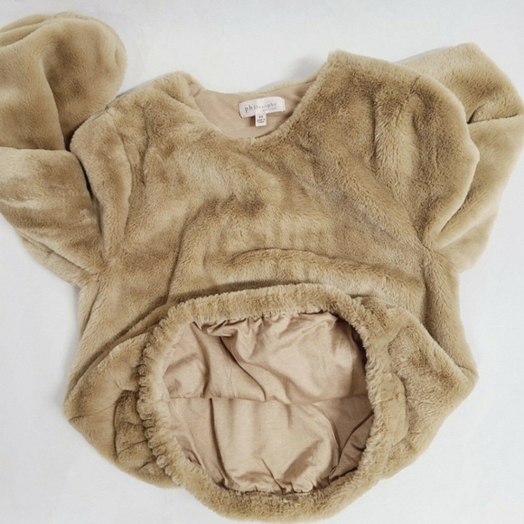 Philosophy faux fur teddy bear pullover sweater - Picture 2 of 6